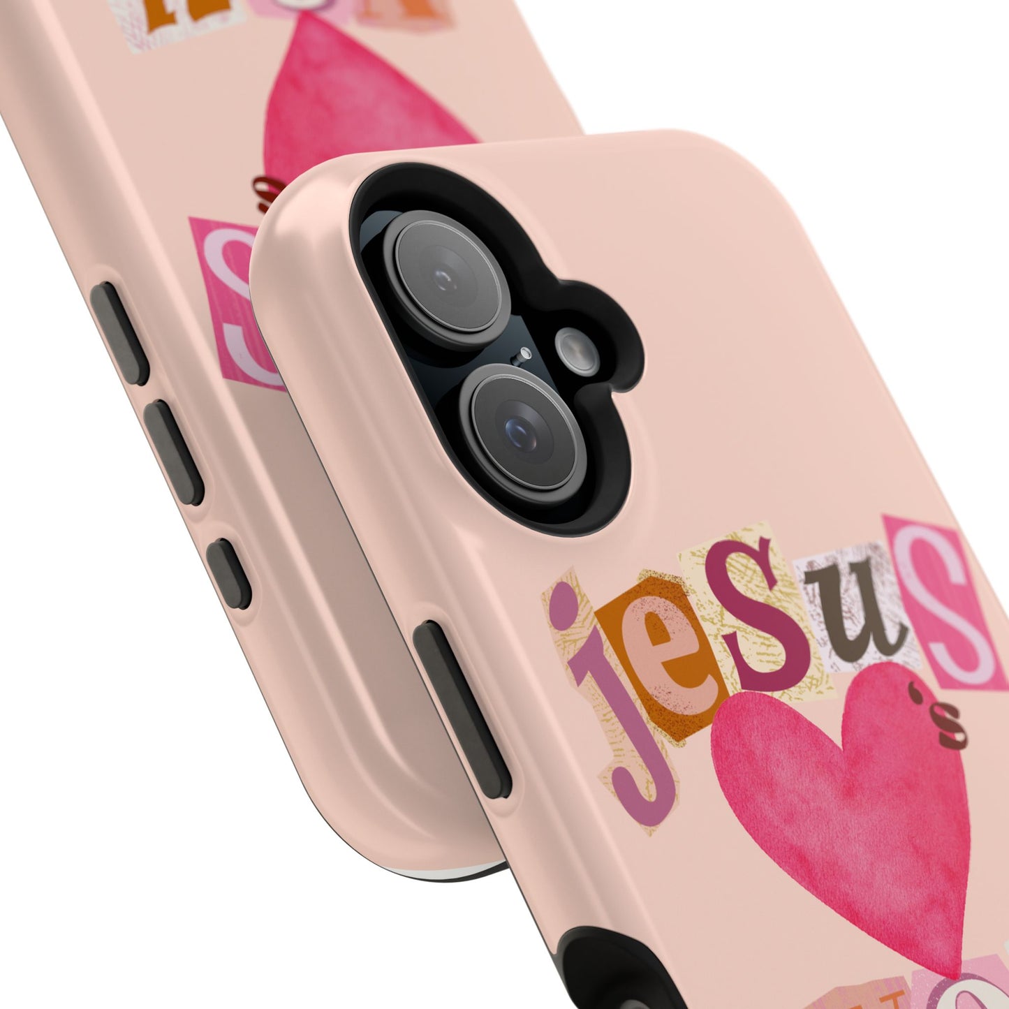 Pink Jesus Loves You Phone Case