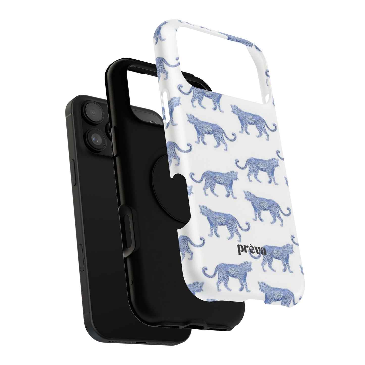 Blue Leopard Pattern Phone Case