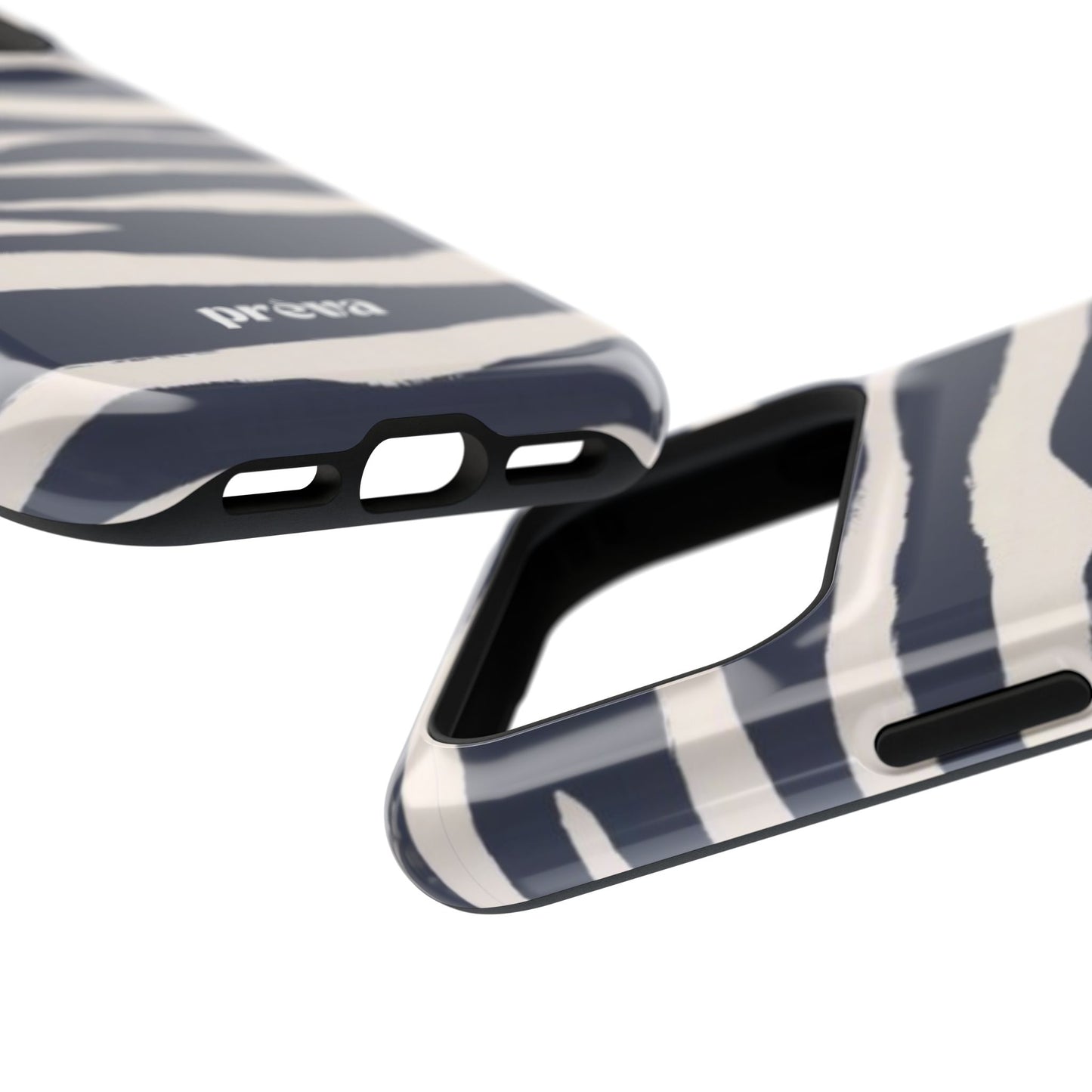 Navy & Cream Zebra Phone Case