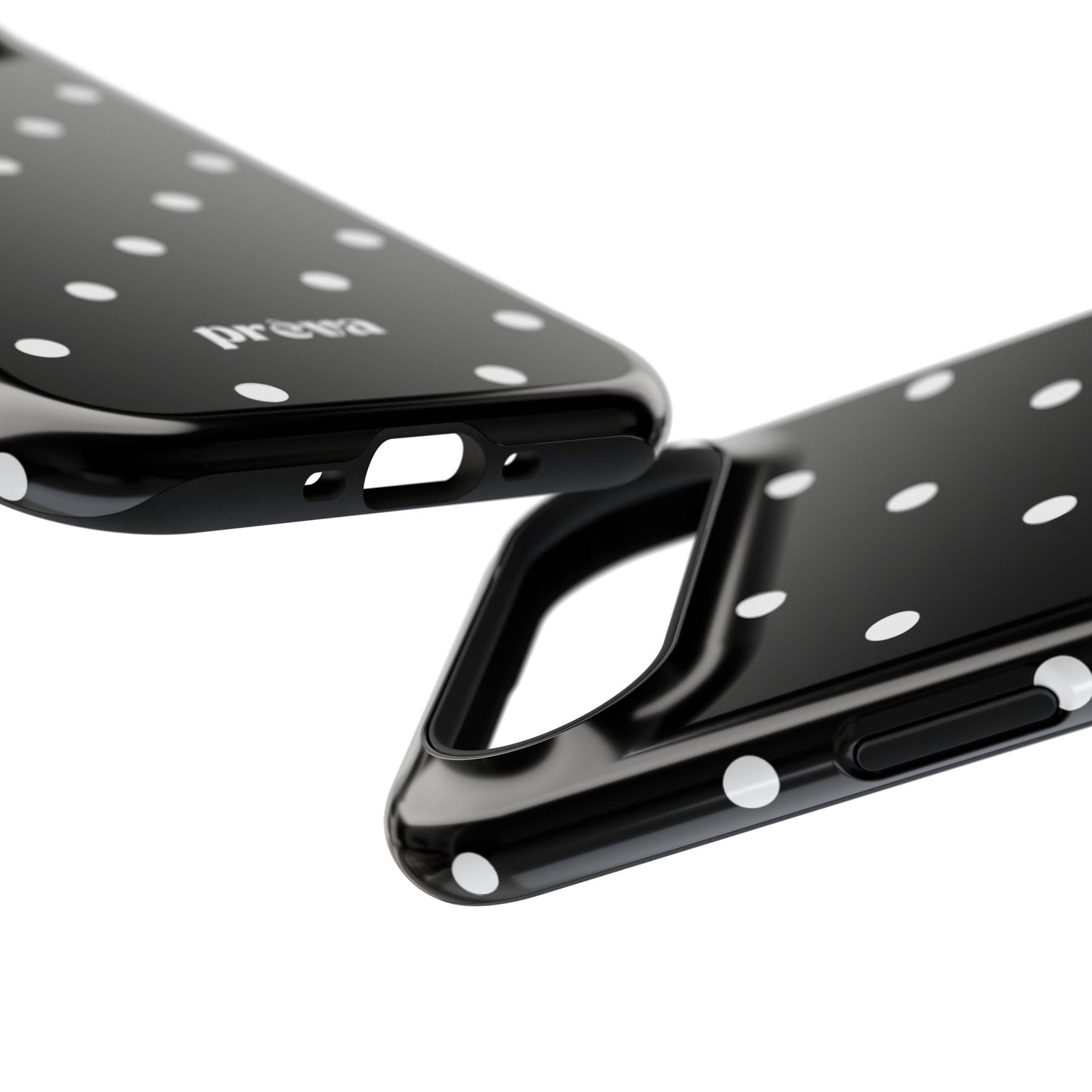 Black with White Polka Dots Phone Case