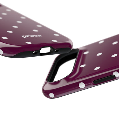 Maroon Polka Dot Phone Case