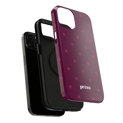 Maroon Polka Dots Phone Case