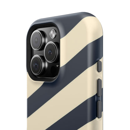 Striped Navy & Cream Phone Case