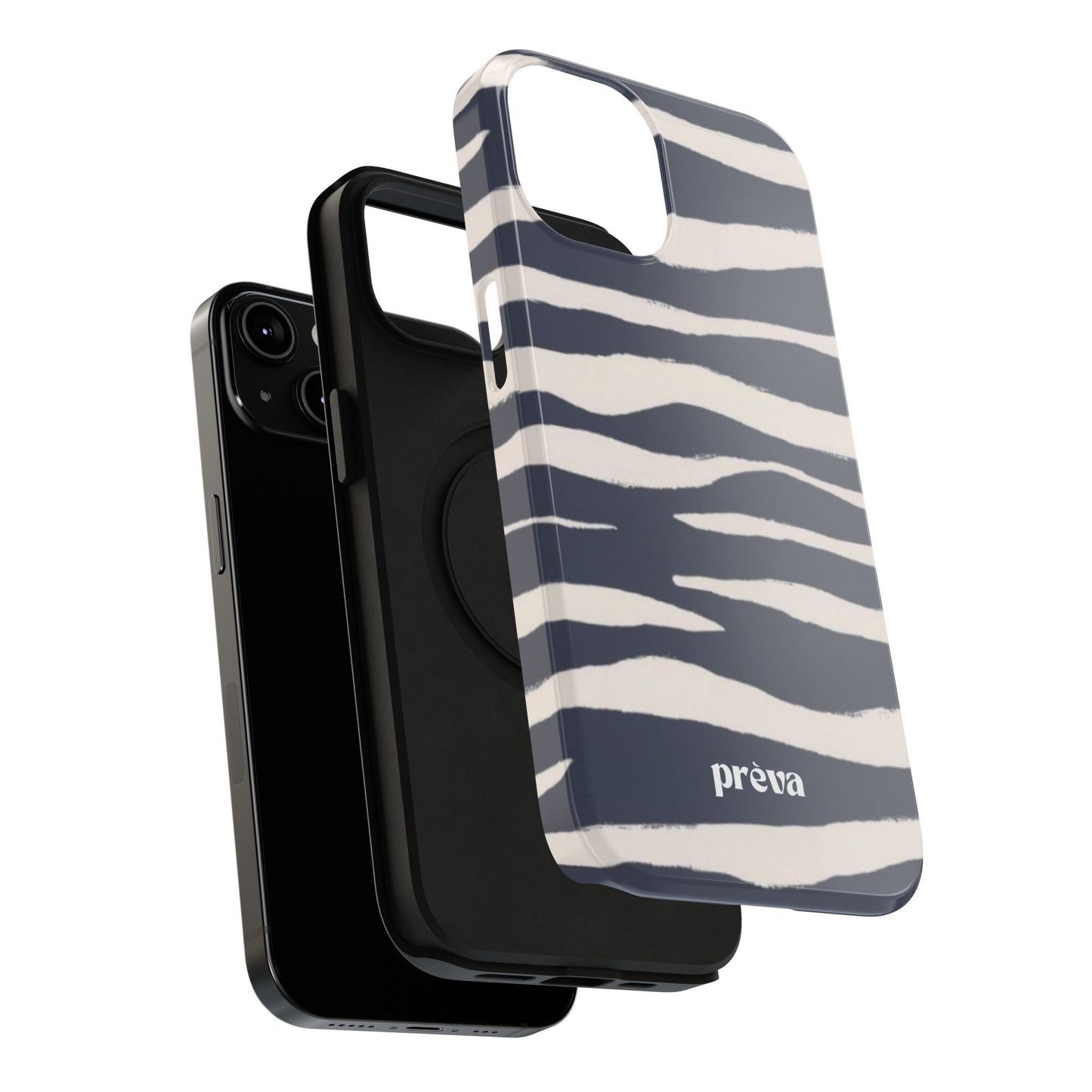 Navy & Cream Zebra Phone Case