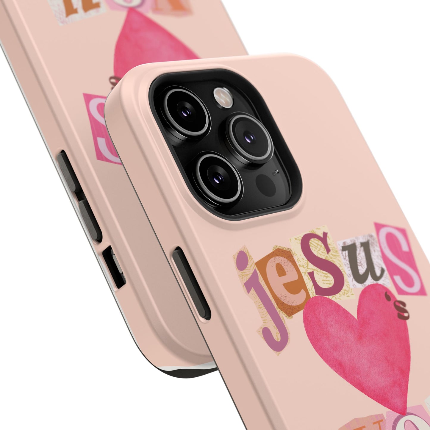 Pink Jesus Loves You Phone Case