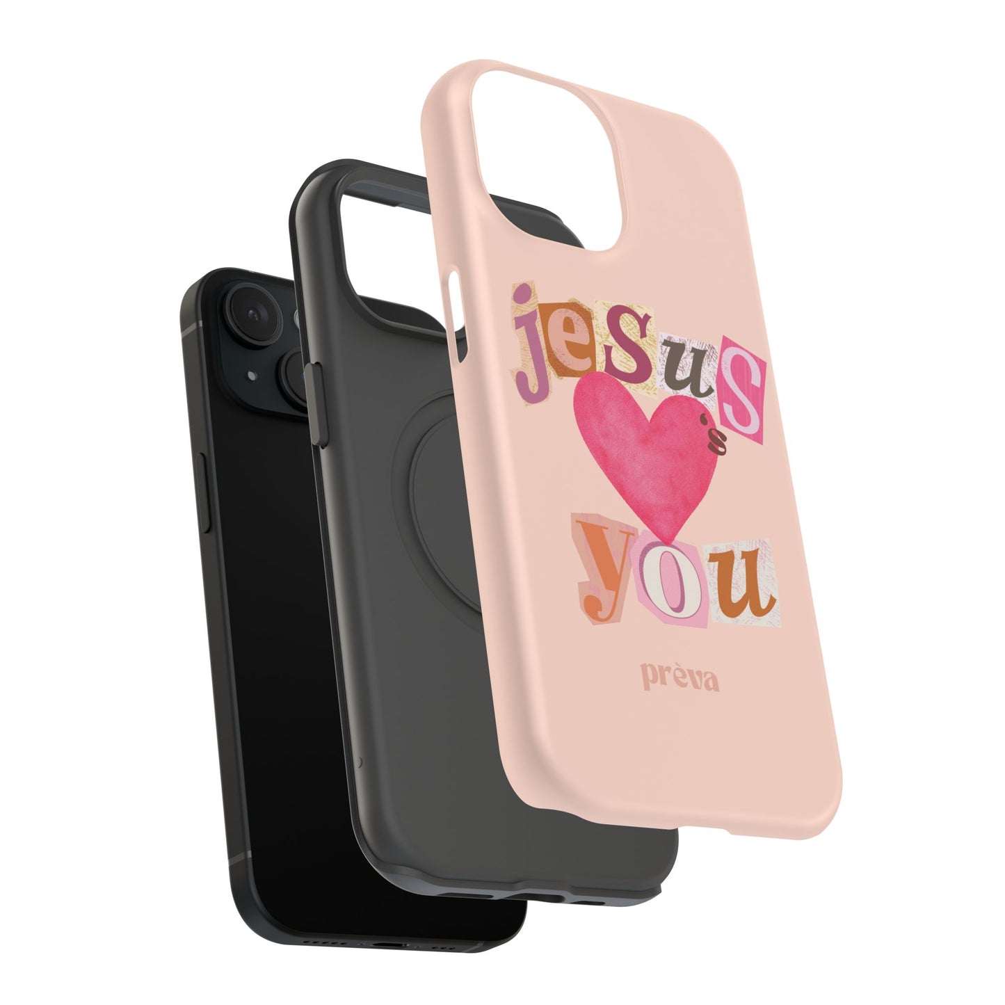 Pink Jesus Loves You Phone Case
