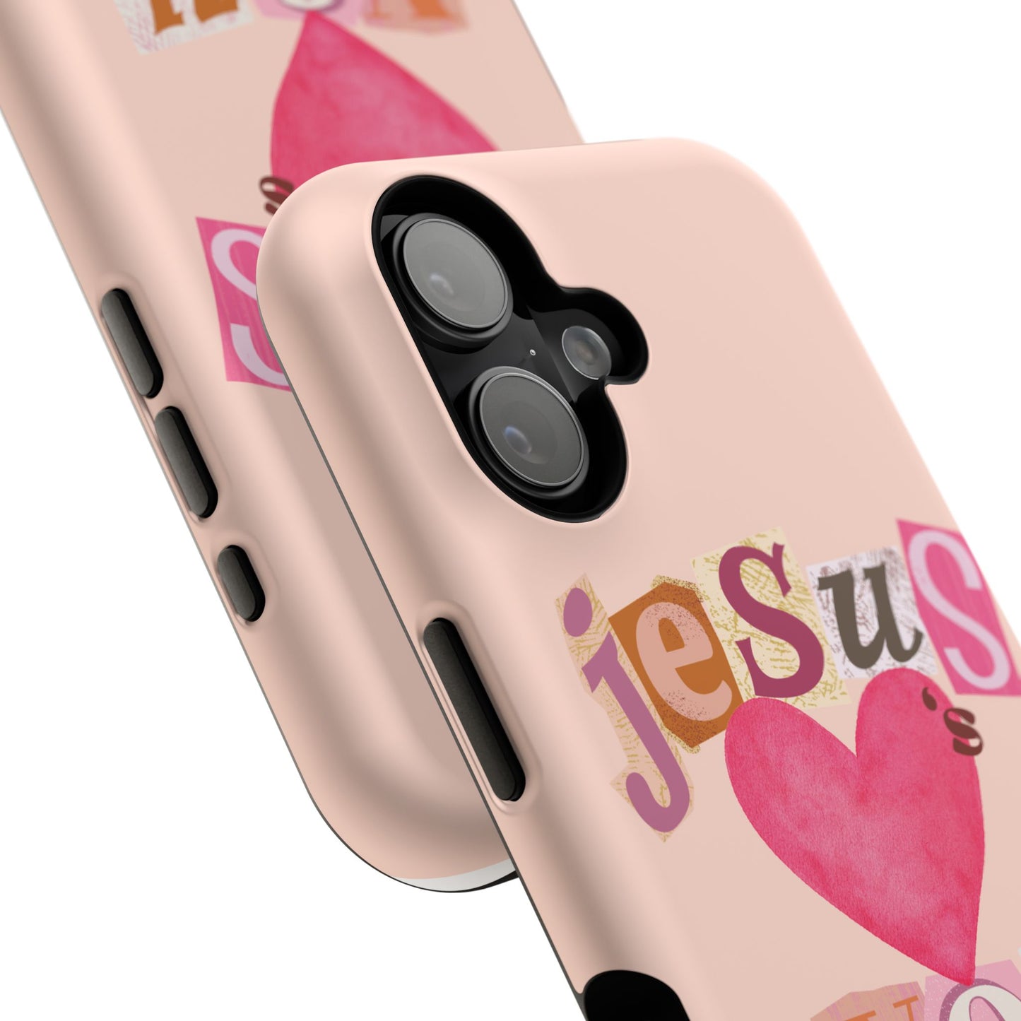 Pink Jesus Loves You Phone Case
