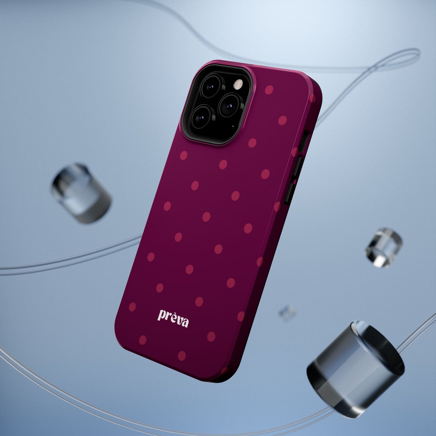 Maroon Polka Dots Phone Case