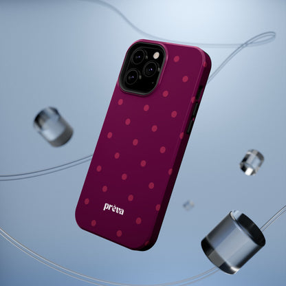 Maroon Polka Dots Phone Case