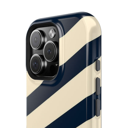 Striped Navy & Cream Phone Case