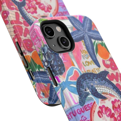 Dolphin Tropics Collage Phone Case