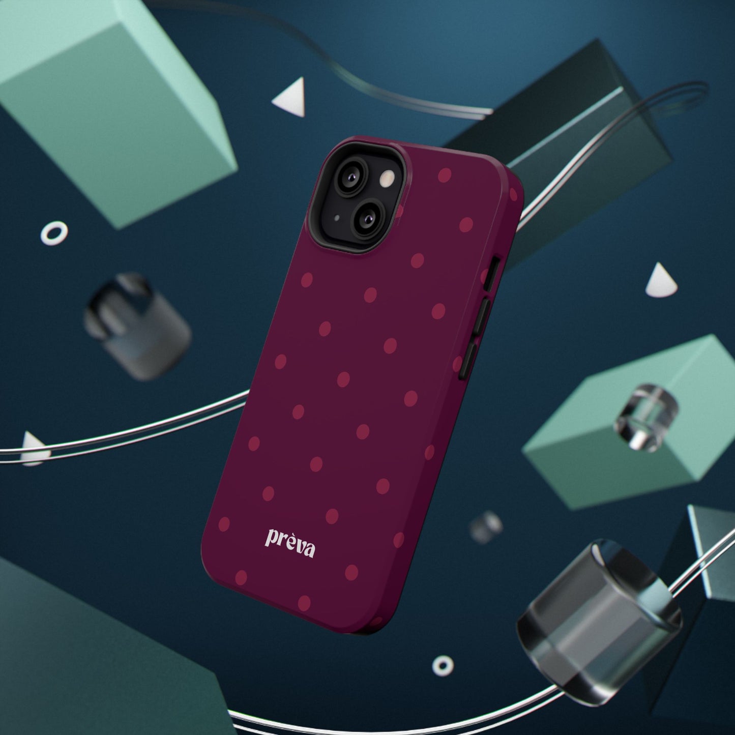 Maroon Polka Dots Phone Case