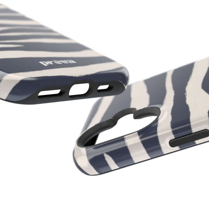 Navy & Cream Zebra Phone Case