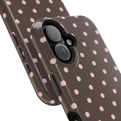 Brown and Pink Polka Dot Phone Case