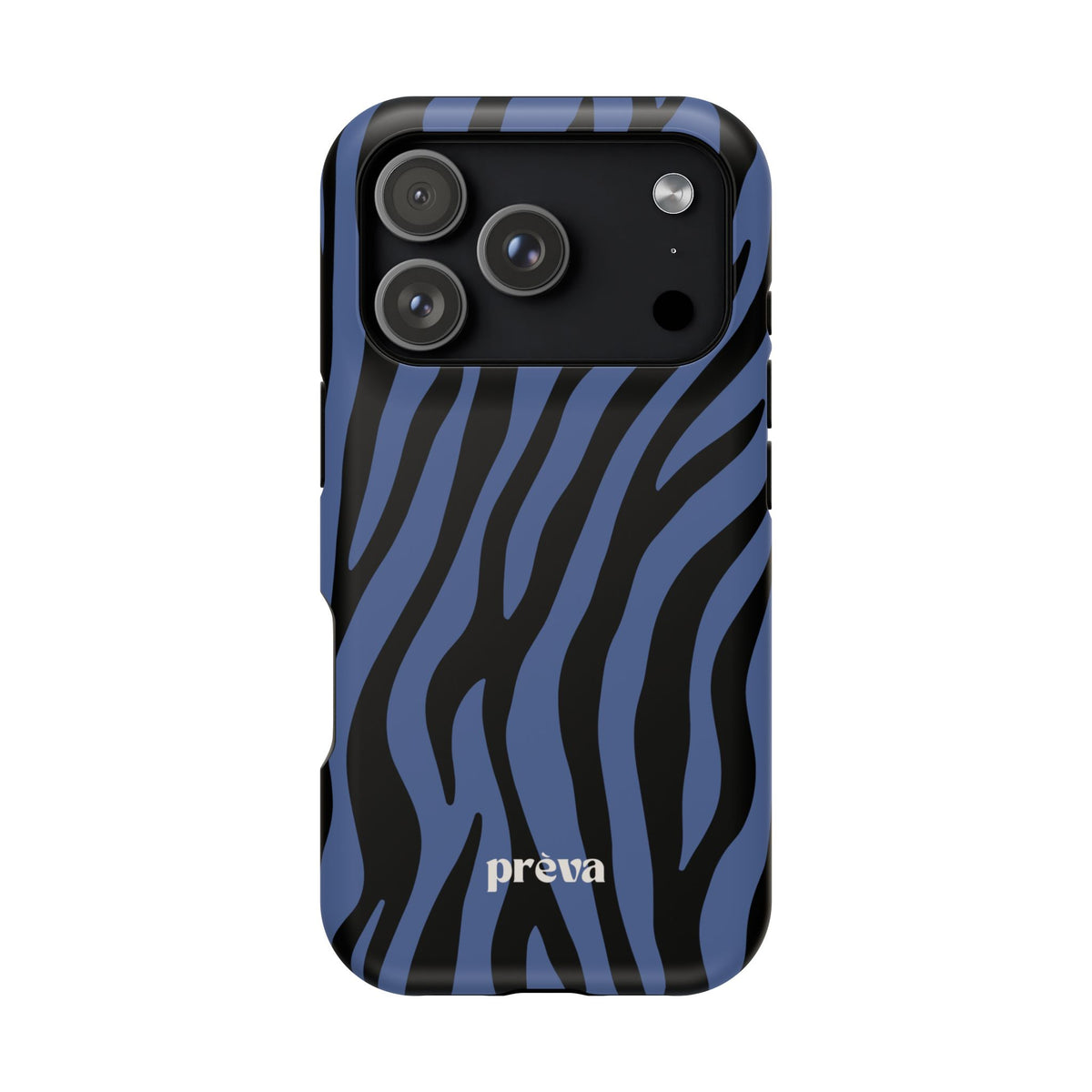 Blue & Black Zebra Stripe Phone Case