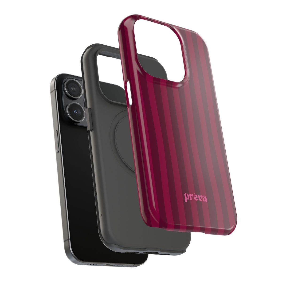 Burgandy Stripes x Ava Dudderar Phone Case