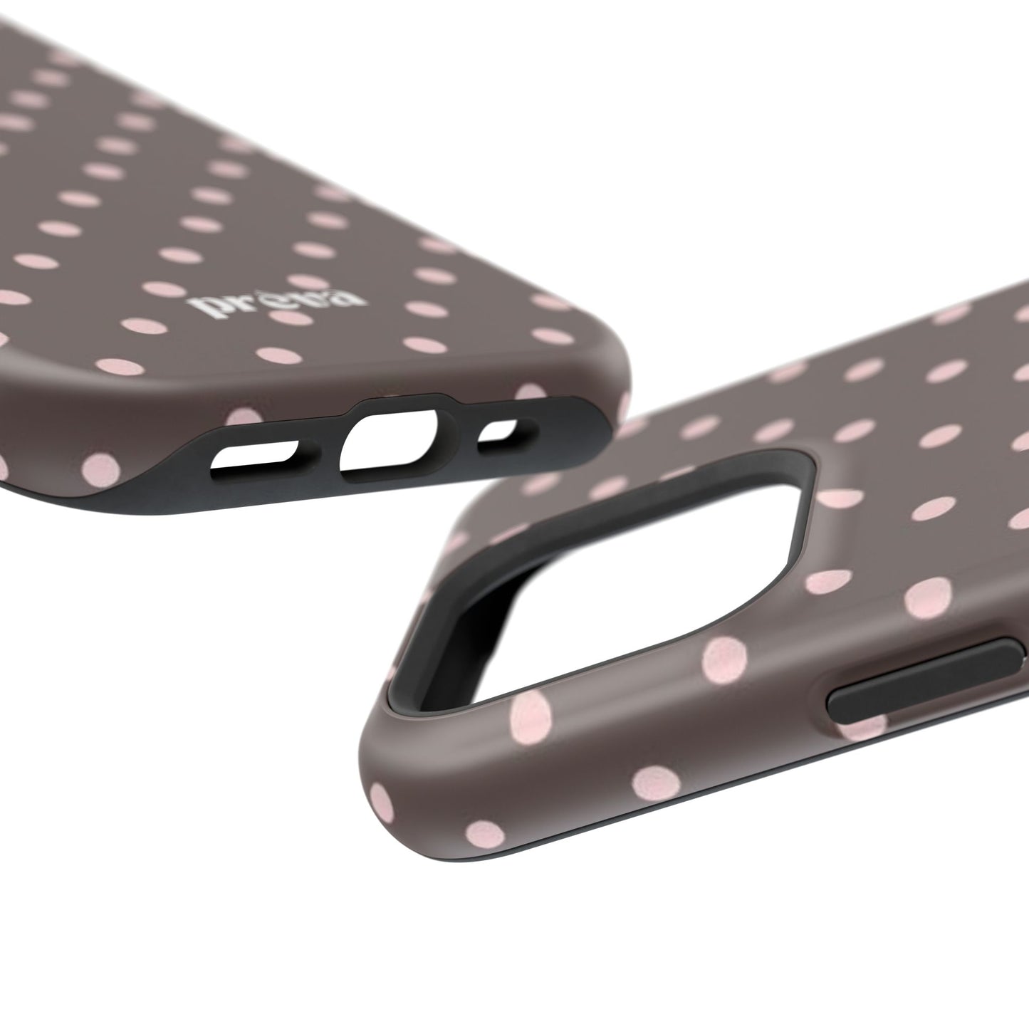 Brown and Pink Polka Dot Phone Case