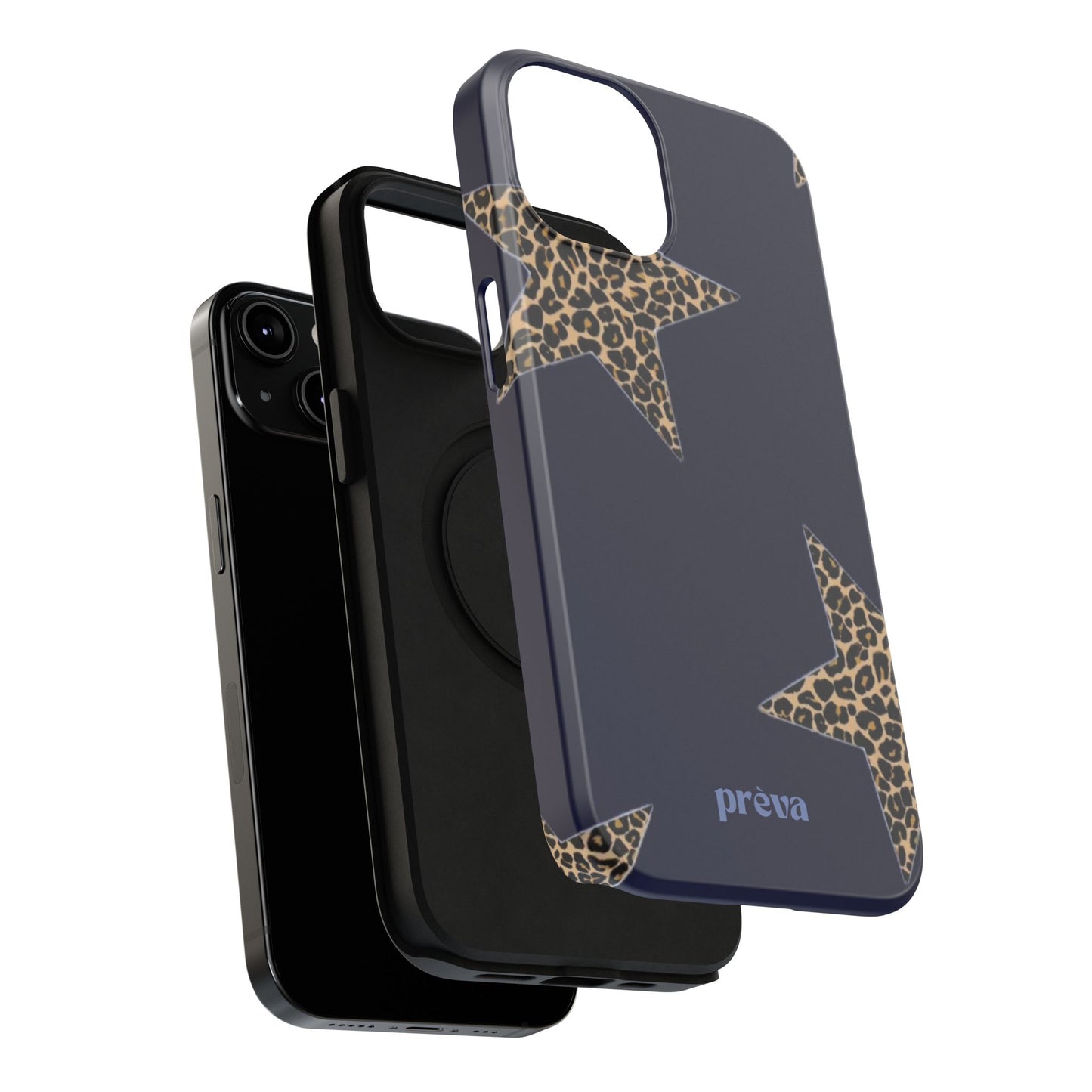 Navy Leopard Star Phone Case