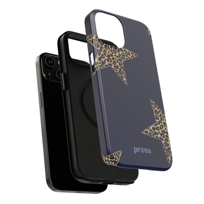 Navy Leopard Star Phone Case