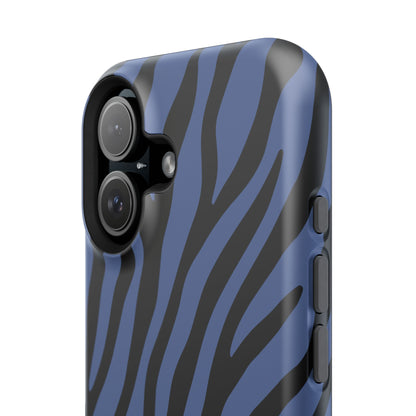 Blue & Black Zebra Stripe Phone Case