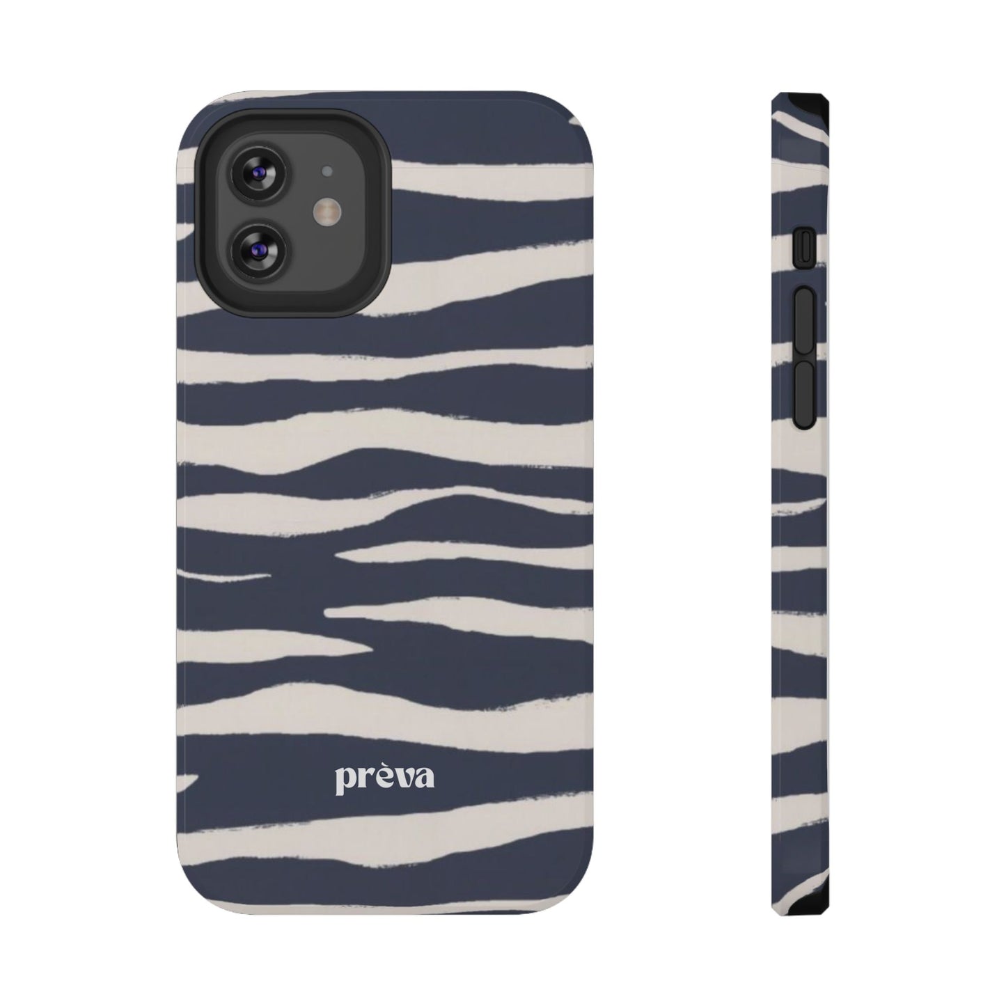 Navy & Cream Zebra Phone Case