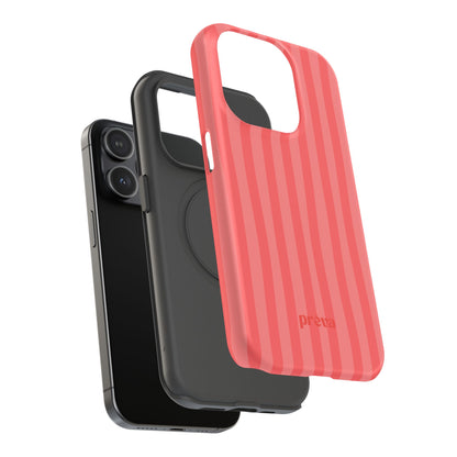 Coral Stipes Phone Case