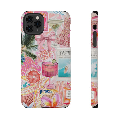 Pink Cocktail Collage Phone Case