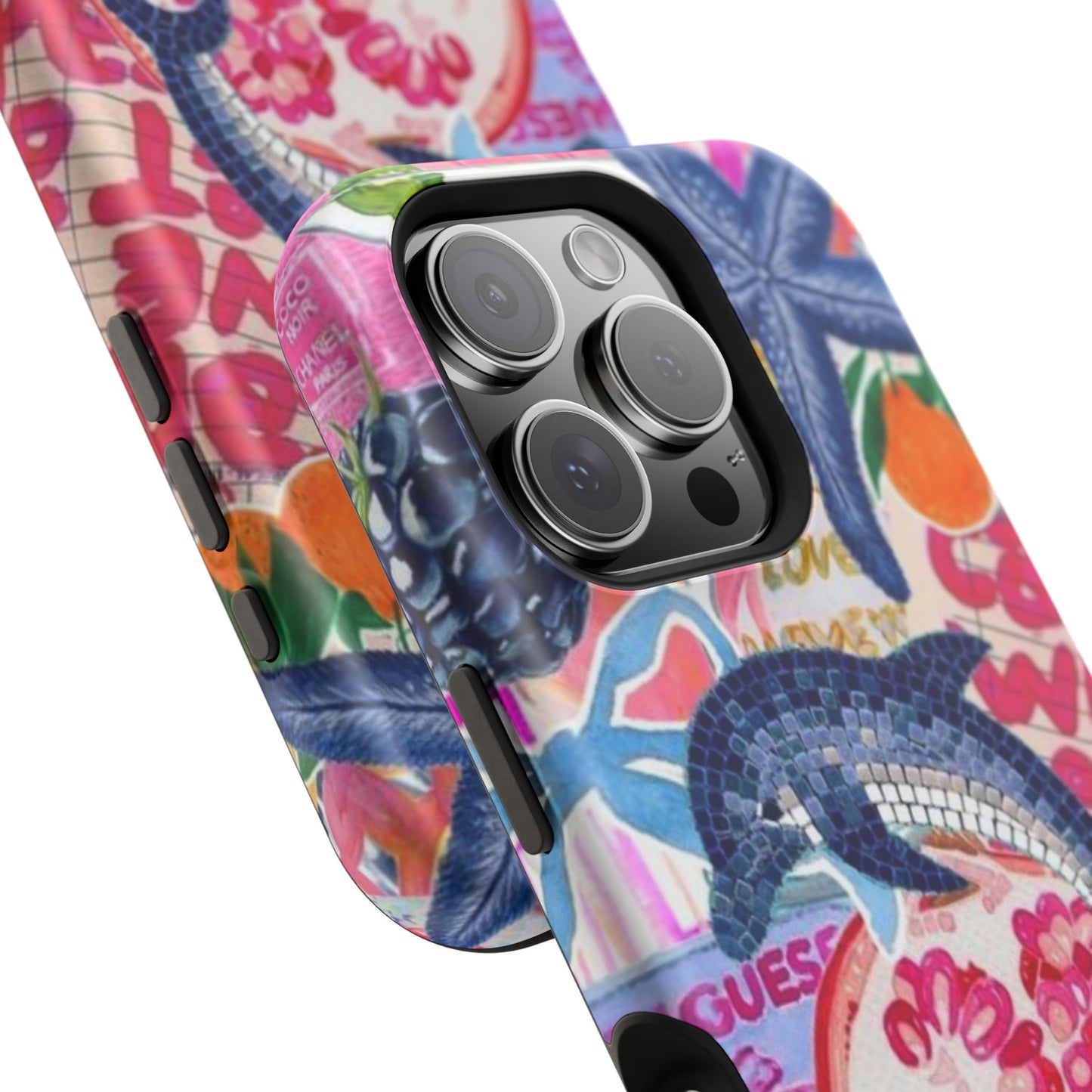 Dolphin Tropics Collage Phone Case