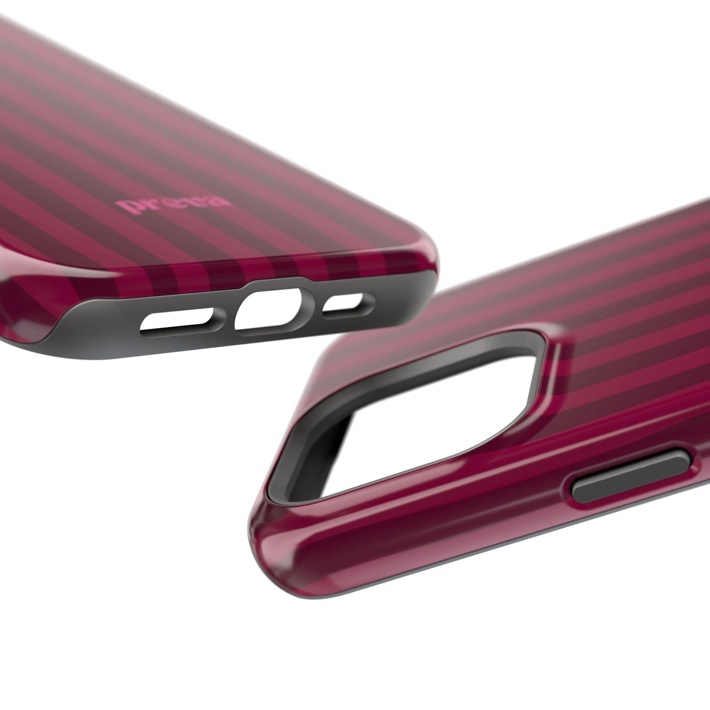 Burgandy Stripes x Ava Dudderar Phone Case