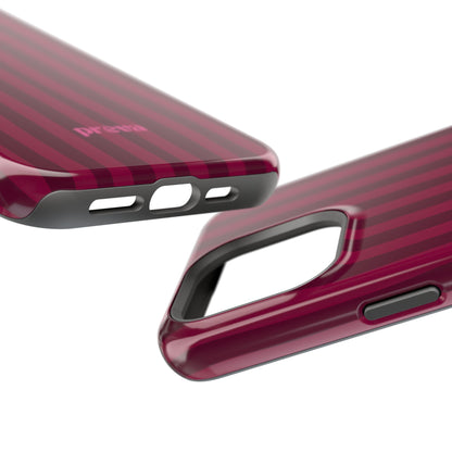 Burgandy Stripes x Ava Dudderar Phone Case