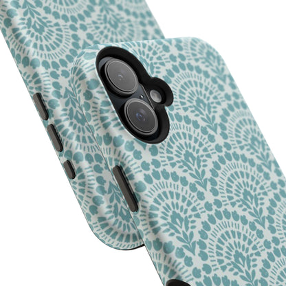 Aqua Lace Pattern Phone Case