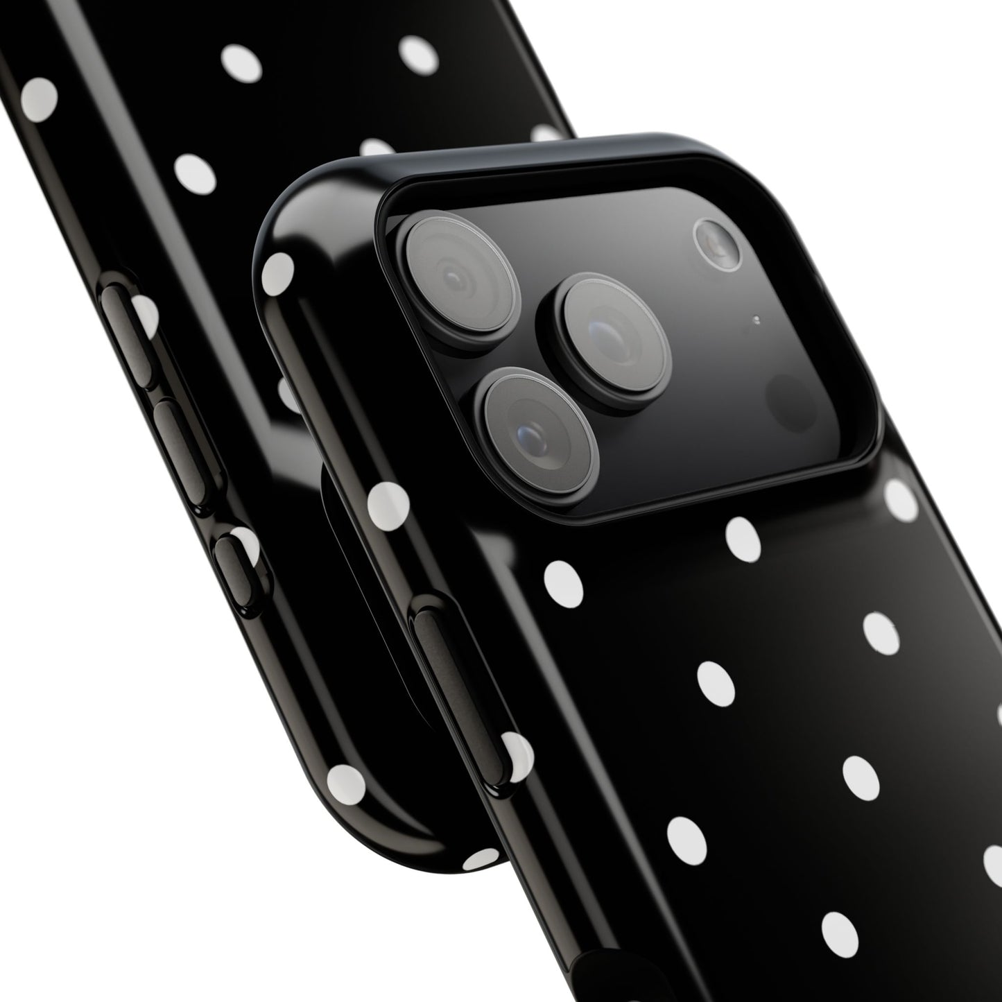Black with White Polka Dots Phone Case