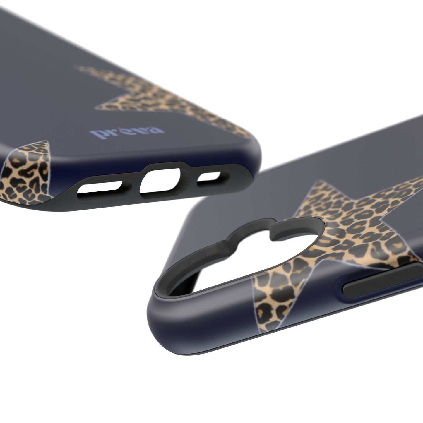 Navy Leopard Star Phone Case