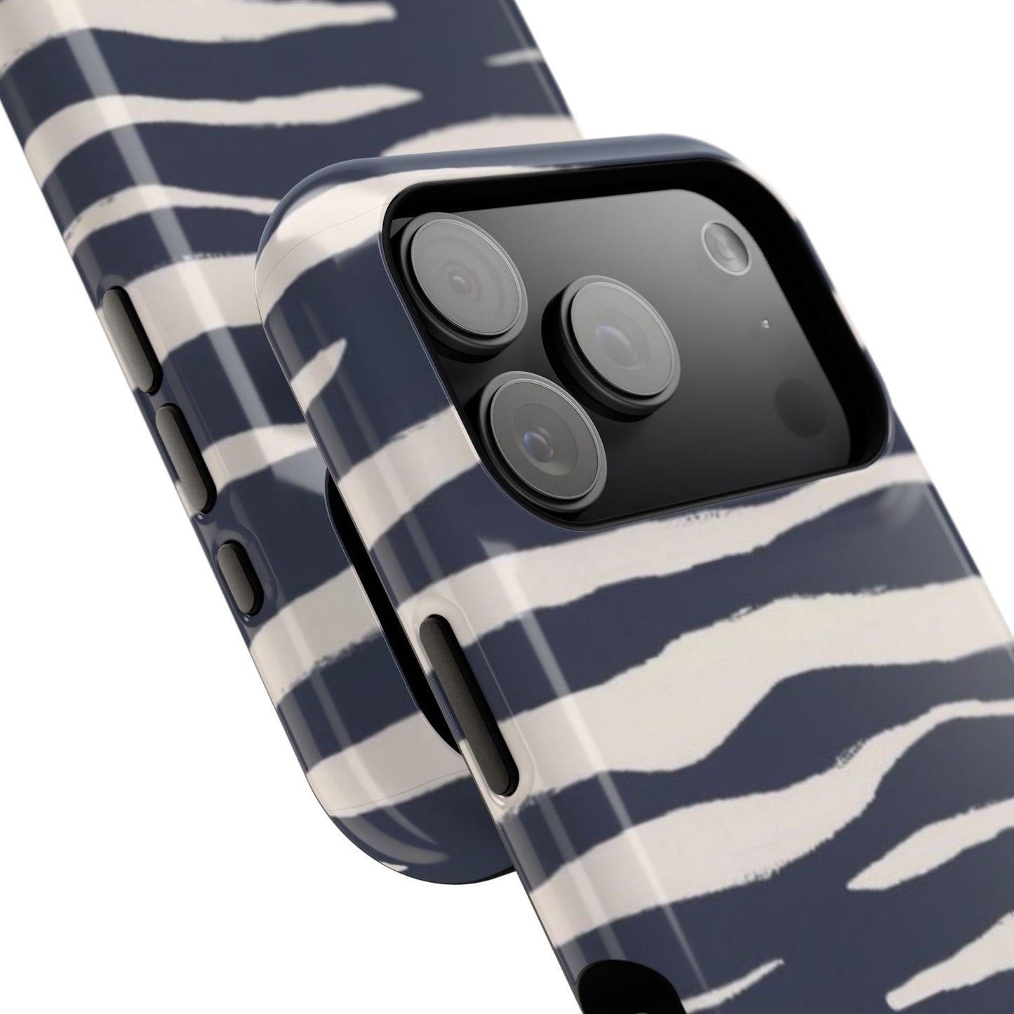 Navy & Cream Zebra Phone Case