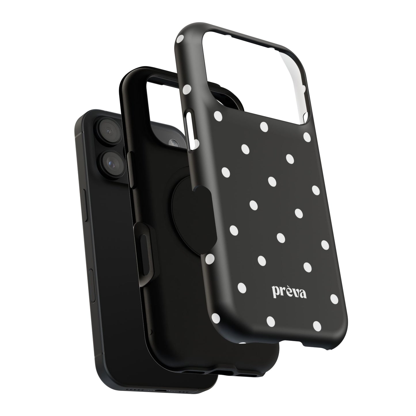Black with White Polka Dots Phone Case