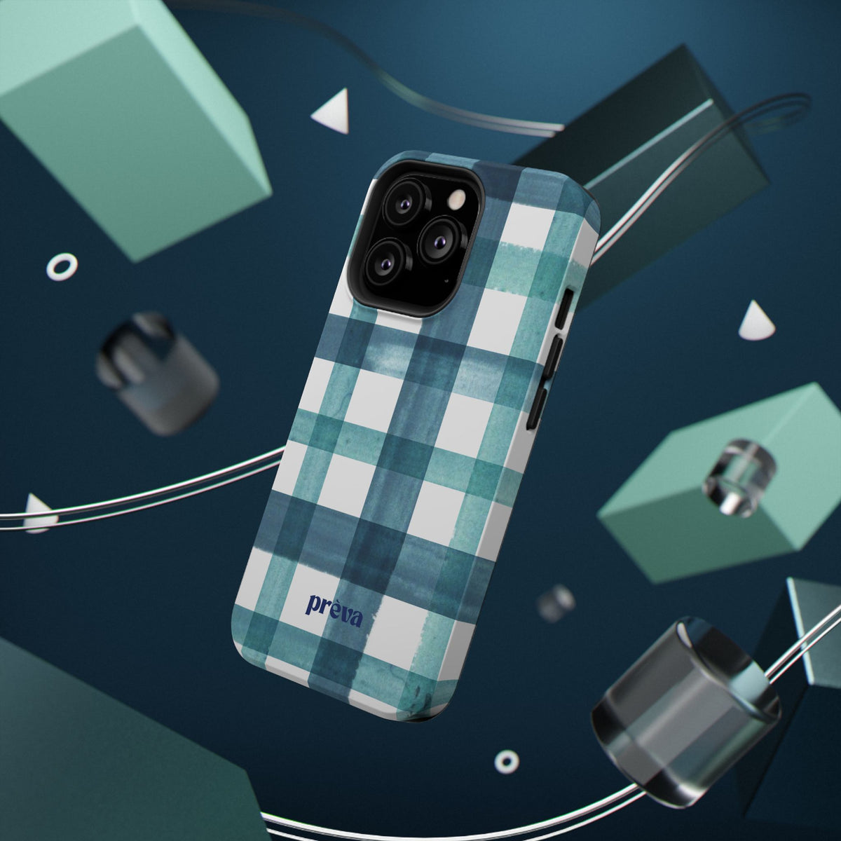 Teal Plaid Phone Case