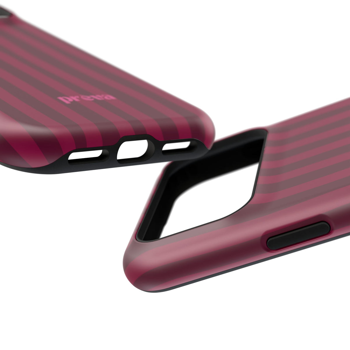 Burgandy Stripes x Ava Dudderar Phone Case