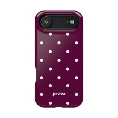Maroon Polka Dot Phone Case