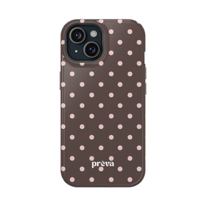 Brown and Pink Polka Dot Phone Case
