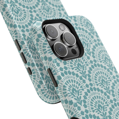 Aqua Lace Pattern Phone Case
