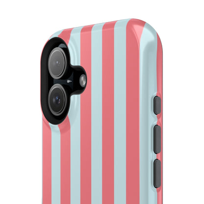 Coral & Teal Stripes Phone Case