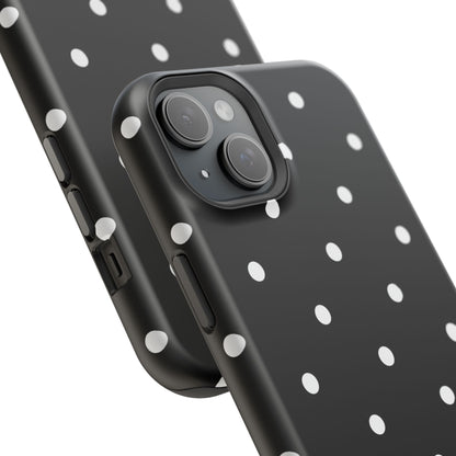 Black with White Polka Dots Phone Case