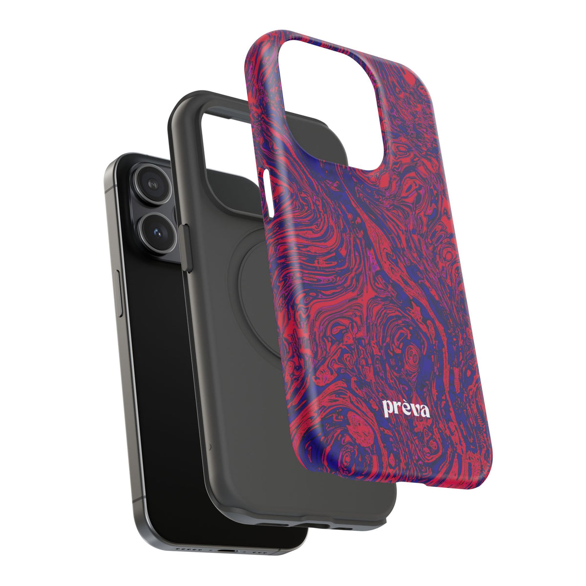 Marbled Red & Purple Impact Phone Case