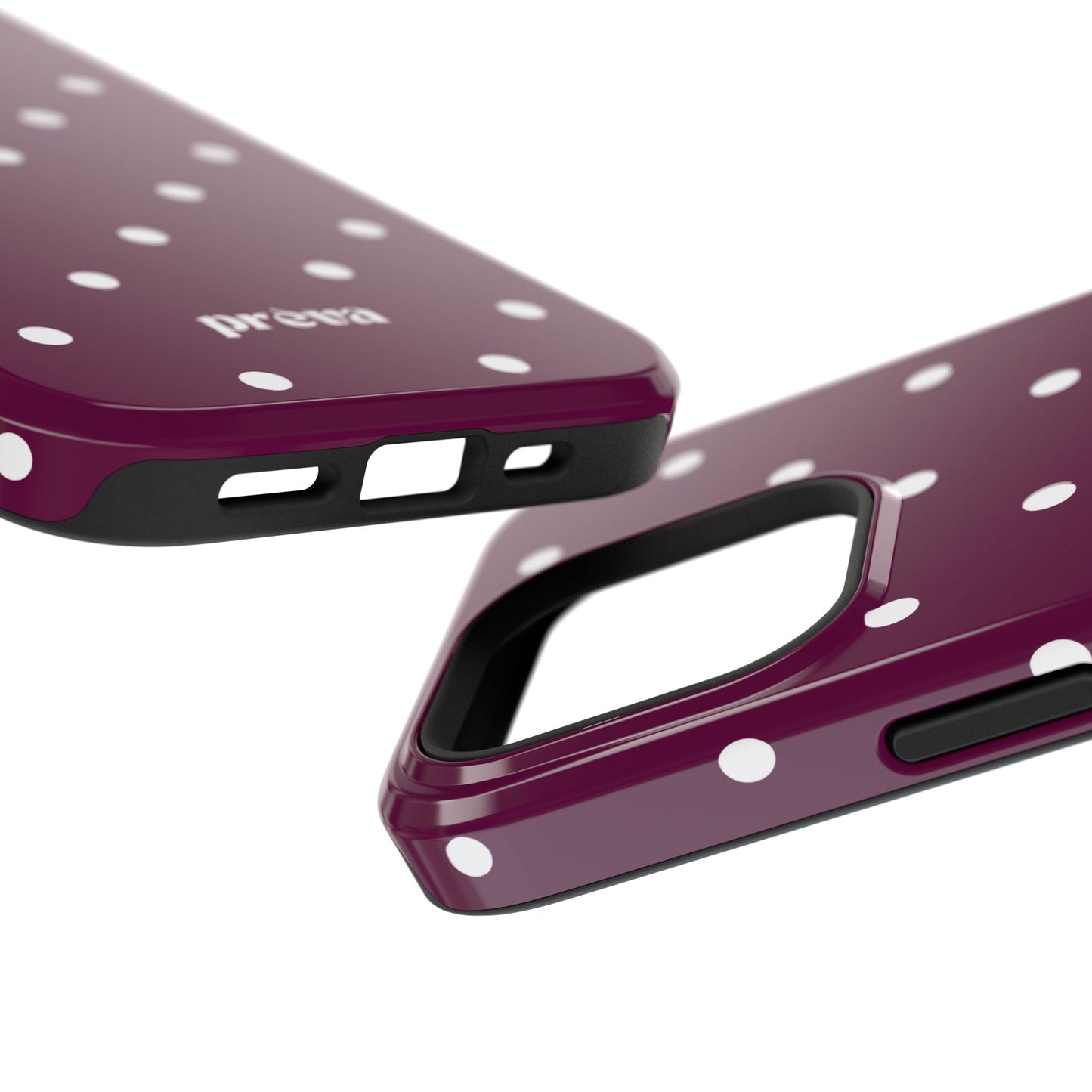 Maroon Polka Dot Phone Case