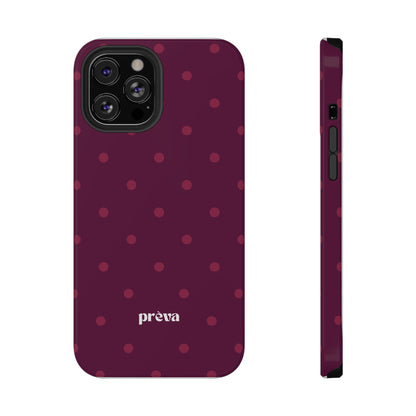 Maroon Polka Dots Phone Case