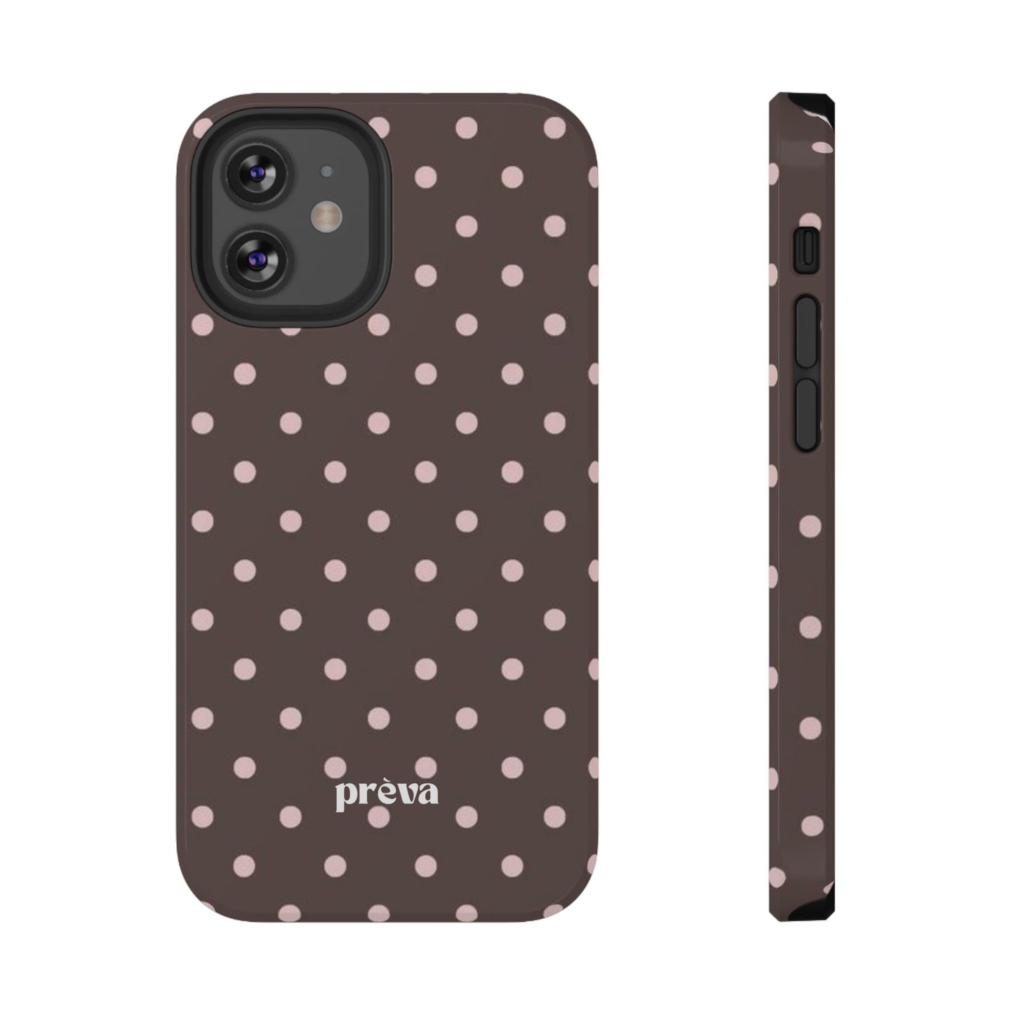 Brown and Pink Polka Dot Phone Case