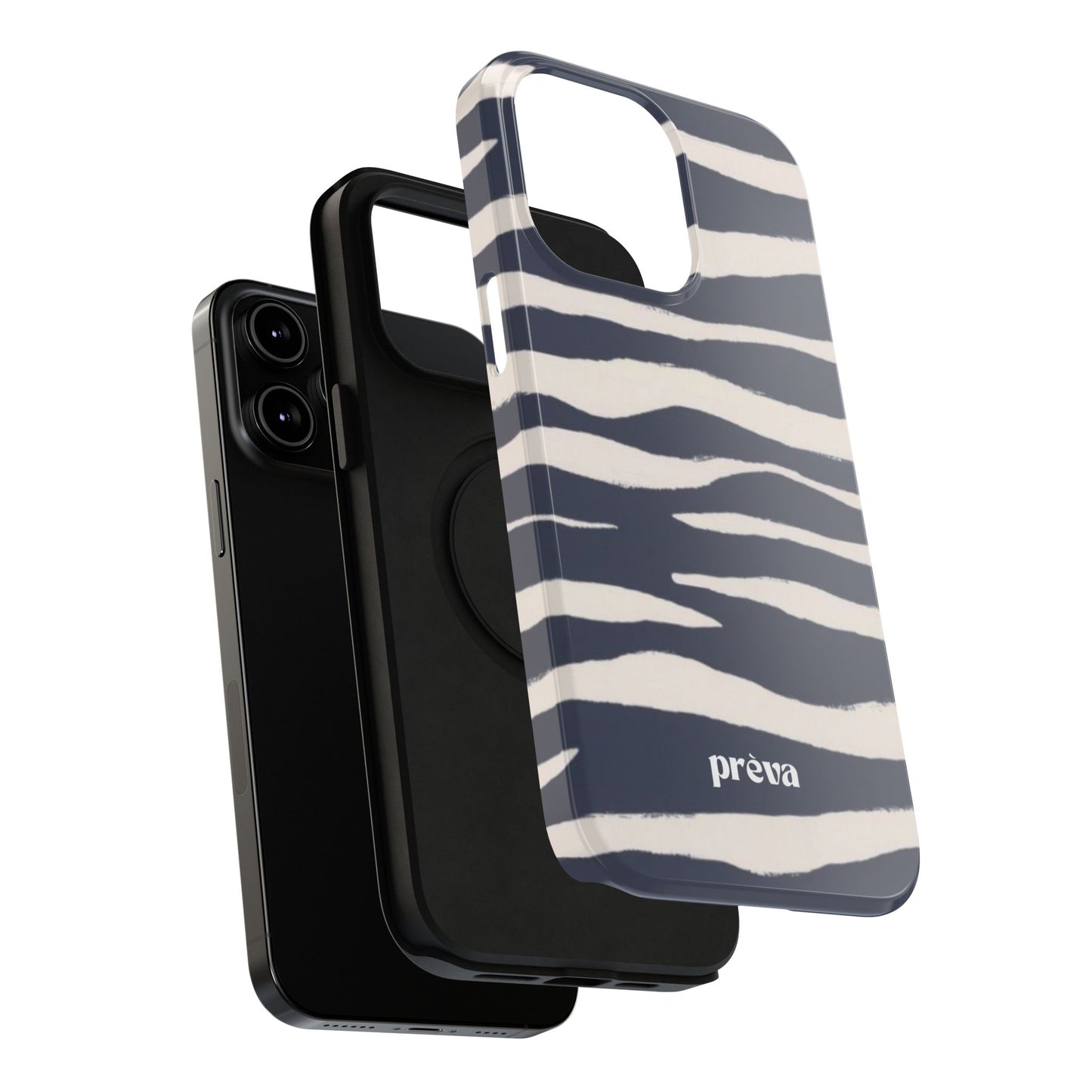 Navy & Cream Zebra Phone Case