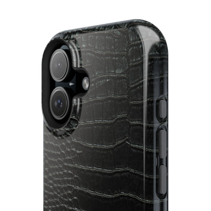 Black Croc Phone Case