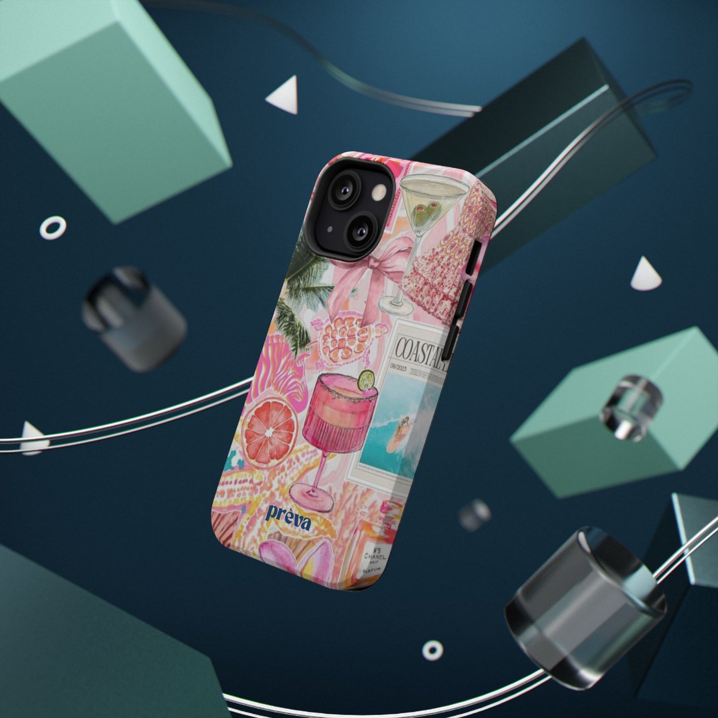 Pink Cocktail Collage Phone Case