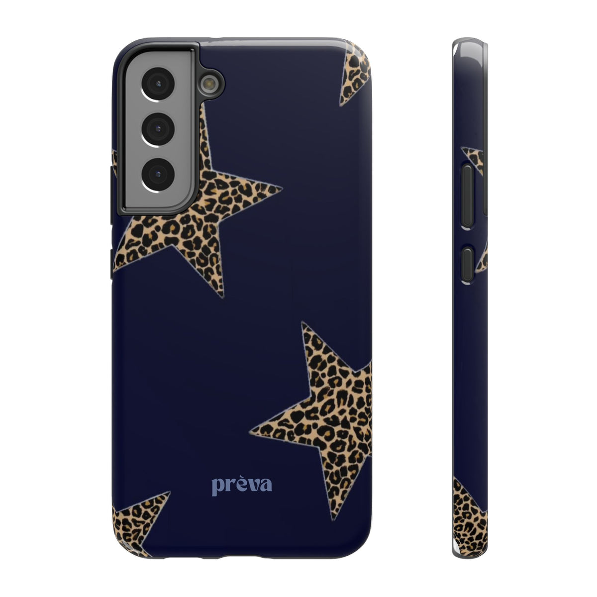 Navy Leopard Star Phone Case
